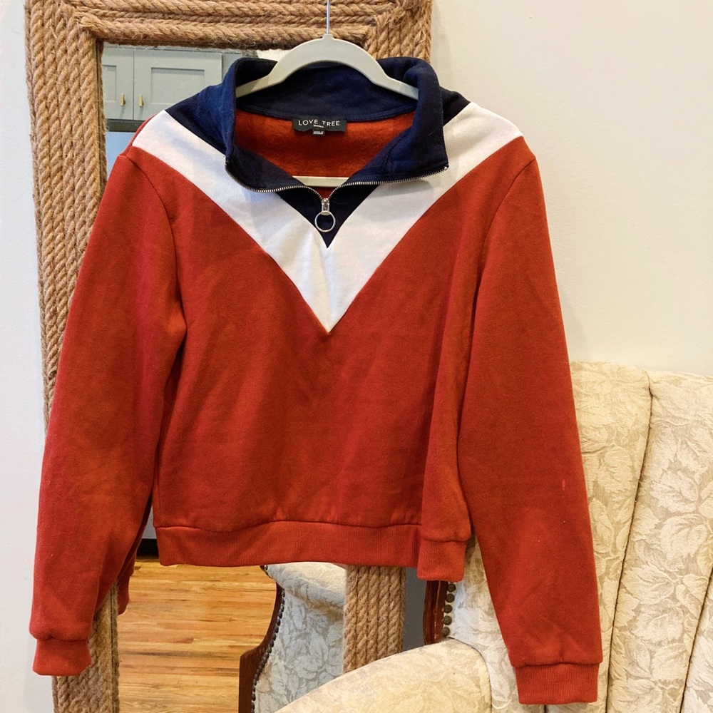 Quarter Zip Burgundy Pull Over